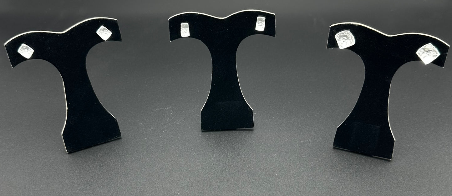 Square Hammered Sterling Silver Studs