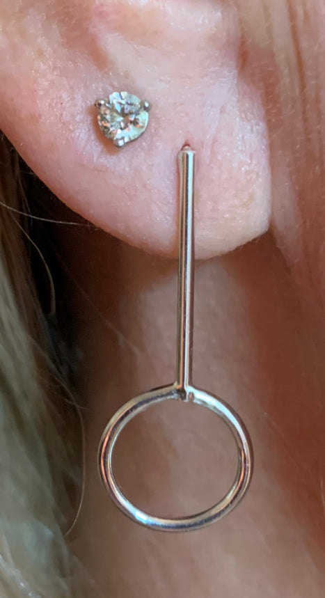 Simple Elegant Sterling Wire studs