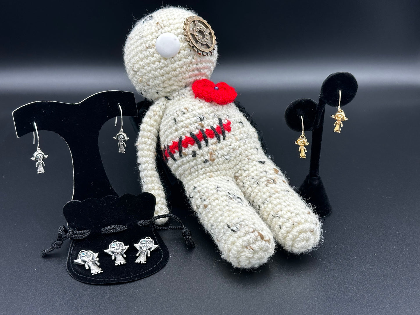 Sterling Silver Voodoo Ladies with enamel
